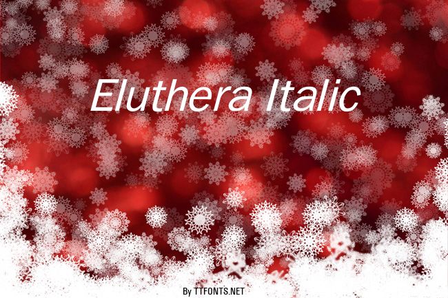 Eluthera Italic example